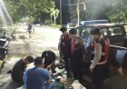 Pastikan Kamtibmas di Kawasan Publik, Sat Samapta Polres Sumbawa Barat Patroli Dialogis di Kemutar Telu Center